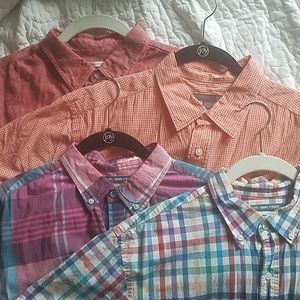OLD NAVY| set of 4 mens short sleeve button-ups